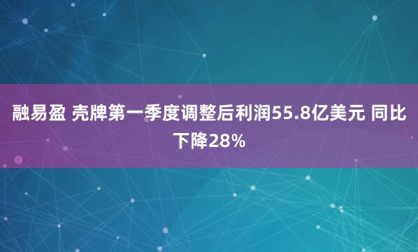 融易盈 壳牌第一季度调整后利润55.8亿美元 同比下降28%